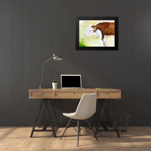 Baby Spring Animals VII Black Modern Wood Framed Art Print by Ludwig, Alicia