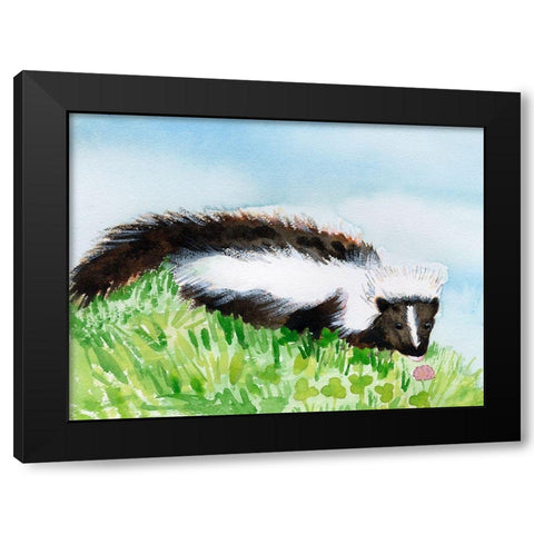 Baby Spring Animals VIII Black Modern Wood Framed Art Print with Double Matting by Ludwig, Alicia