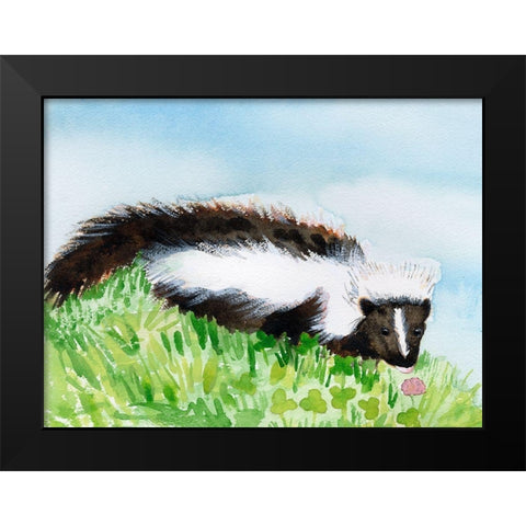 Baby Spring Animals VIII Black Modern Wood Framed Art Print by Ludwig, Alicia