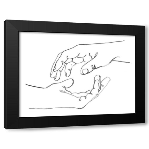 Gestures in Hand I Black Modern Wood Framed Art Print with Double Matting by Scarvey, Emma