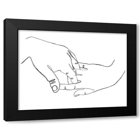 Gestures in Hand II Black Modern Wood Framed Art Print by Scarvey, Emma