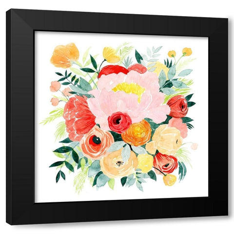 BeautÃ© Flora I Black Modern Wood Framed Art Print with Double Matting by Popp, Grace
