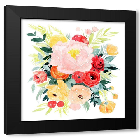 BeautÃ© Flora II Black Modern Wood Framed Art Print with Double Matting by Popp, Grace