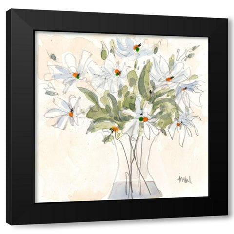 Daisy Just Because I Black Modern Wood Framed Art Print with Double Matting by Dixon, Samuel