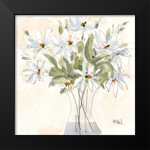 Daisy Just Because I Black Modern Wood Framed Art Print by Dixon, Samuel