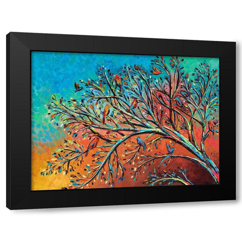 Sunrise Treetop Birds I Black Modern Wood Framed Art Print with Double Matting by Vitaletti, Carolee