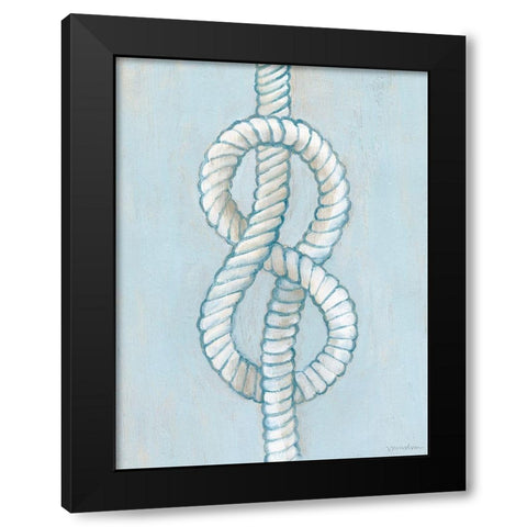 Starboard Knot II Black Modern Wood Framed Art Print with Double Matting by Lam, Vanna