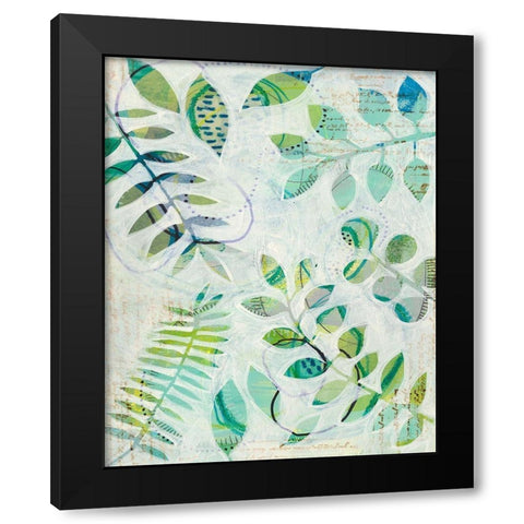Leaf Relics I Black Modern Wood Framed Art Print by Moore, Regina