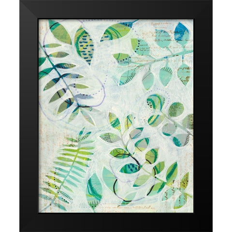 Leaf Relics I Black Modern Wood Framed Art Print by Moore, Regina