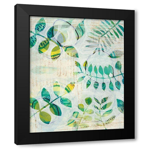 Leaf Relics II Black Modern Wood Framed Art Print with Double Matting by Moore, Regina