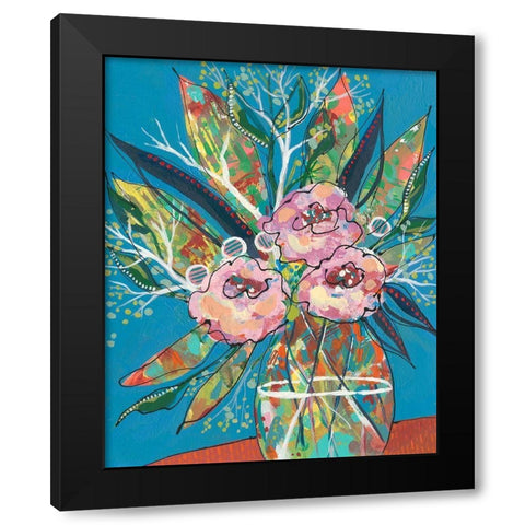 Tumultuous Bouquet I Black Modern Wood Framed Art Print with Double Matting by Moore, Regina