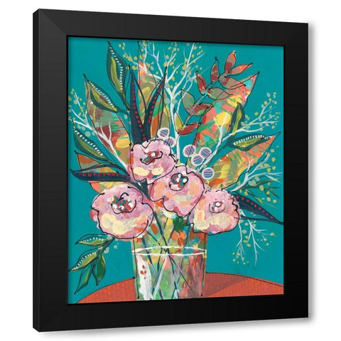 Tumultuous Bouquet II Black Modern Wood Framed Art Print with Double Matting by Moore, Regina