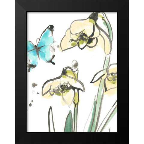 Ink Wash Garden III Black Modern Wood Framed Art Print by Vess, June Erica