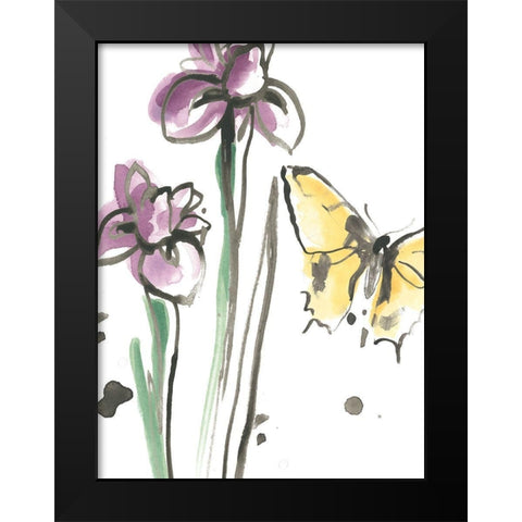 Ink Wash Garden IV Black Modern Wood Framed Art Print by Vess, June Erica
