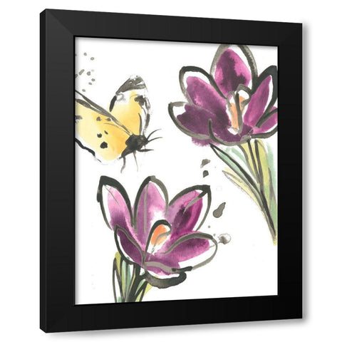 Ink Wash Garden VI Black Modern Wood Framed Art Print by Vess, June Erica