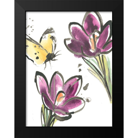 Ink Wash Garden VI Black Modern Wood Framed Art Print by Vess, June Erica