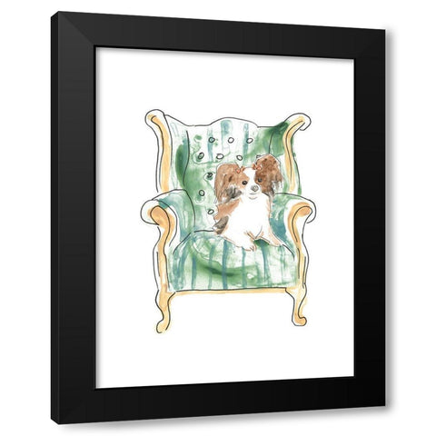 Petite Chien III Black Modern Wood Framed Art Print with Double Matting by Vess, June Erica