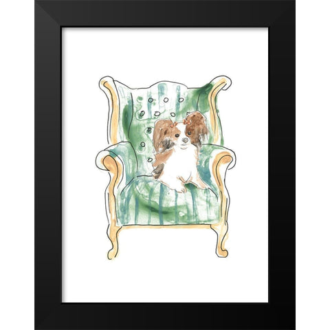 Petite Chien III Black Modern Wood Framed Art Print by Vess, June Erica