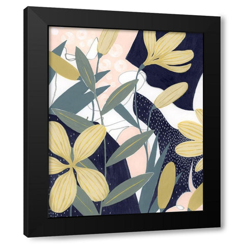 Flores Noche I Black Modern Wood Framed Art Print by Popp, Grace