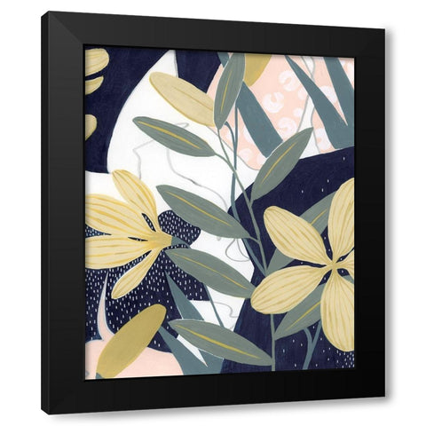 Flores Noche II Black Modern Wood Framed Art Print by Popp, Grace