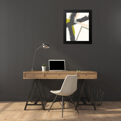 Linear Pulse I Black Modern Wood Framed Art Print by Vess, June Erica