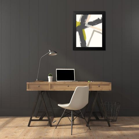 Linear Pulse I Black Modern Wood Framed Art Print by Vess, June Erica