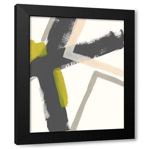Linear Pulse I Black Modern Wood Framed Art Print with Double Matting by Vess, June Erica
