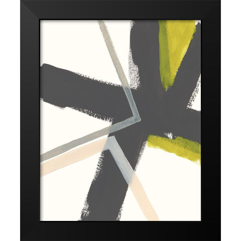 Linear Pulse II Black Modern Wood Framed Art Print by Vess, June Erica