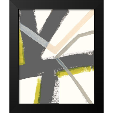 Linear Pulse III Black Modern Wood Framed Art Print by Vess, June Erica