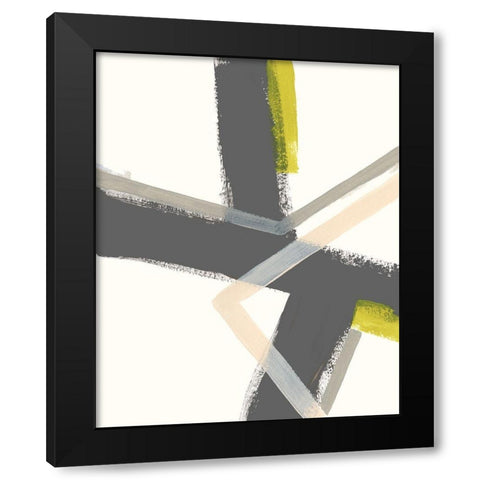 Linear Pulse IV Black Modern Wood Framed Art Print by Vess, June Erica