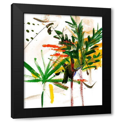 Jungle in My Heart I Black Modern Wood Framed Art Print by Wang, Melissa