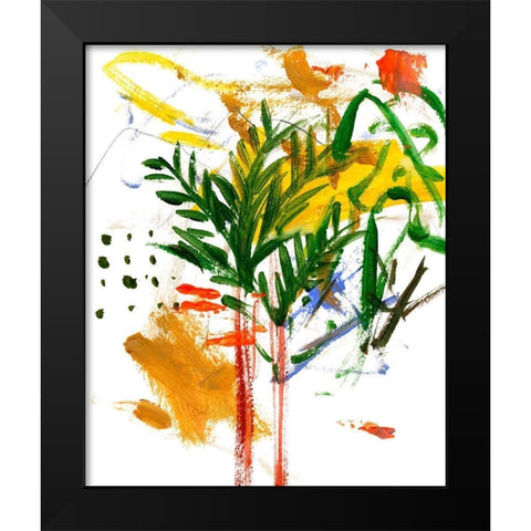 Jungle in My Heart II Black Modern Wood Framed Art Print by Wang, Melissa