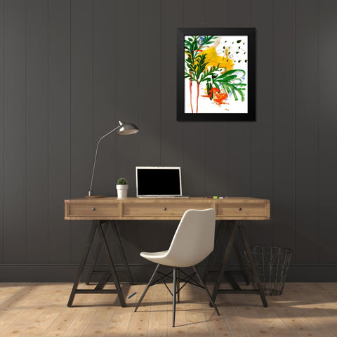 Jungle in My Heart III Black Modern Wood Framed Art Print by Wang, Melissa