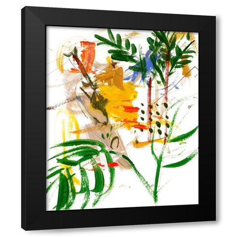 Jungle in My Heart IV Black Modern Wood Framed Art Print with Double Matting by Wang, Melissa