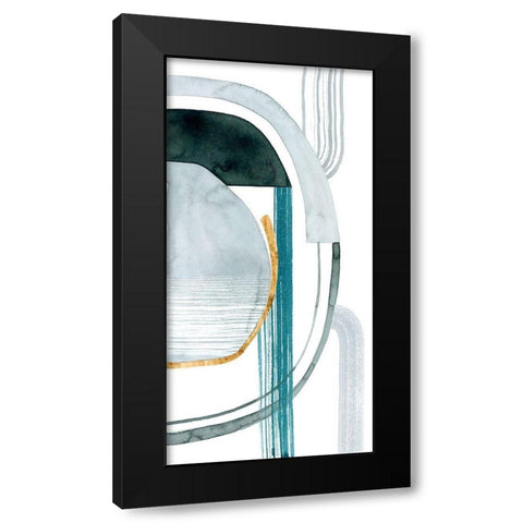 Gradient Gears II Black Modern Wood Framed Art Print by Popp, Grace