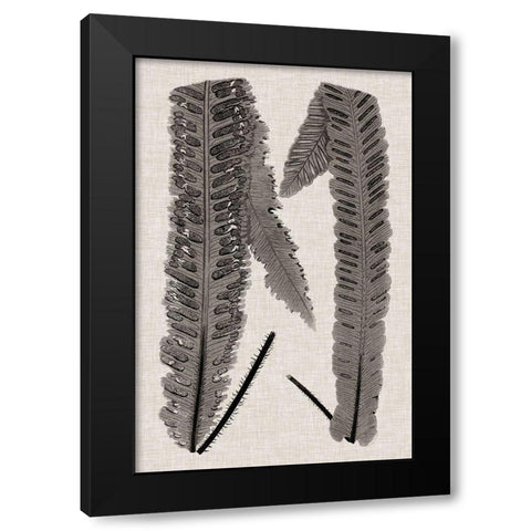 Custom Fern Family III Black Modern Wood Framed Art Print by Lowe