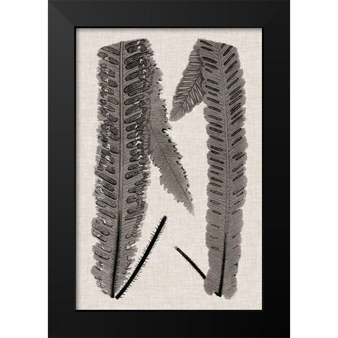 Custom Fern Family III Black Modern Wood Framed Art Print by Lowe