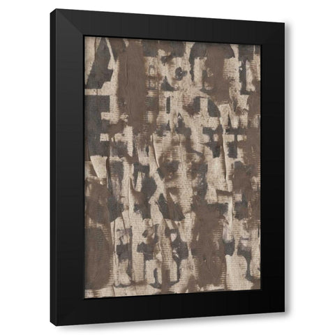 Letters in Stone I Black Modern Wood Framed Art Print by Vision Studio