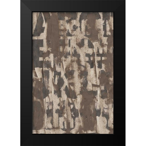 Letters in Stone I Black Modern Wood Framed Art Print by Vision Studio