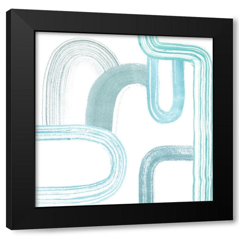 Gemstone Streams IV Black Modern Wood Framed Art Print with Double Matting by Popp, Grace