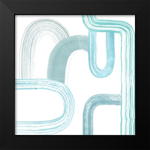 Gemstone Streams IV Black Modern Wood Framed Art Print by Popp, Grace