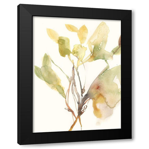Ebbing Leaves I Black Modern Wood Framed Art Print by Goldberger, Jennifer