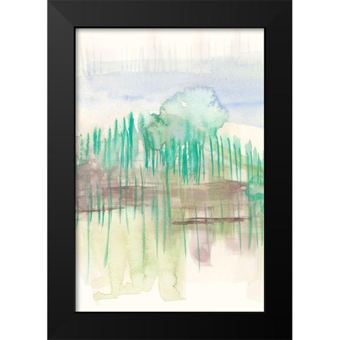 Verde Horizon I Black Modern Wood Framed Art Print by Goldberger, Jennifer