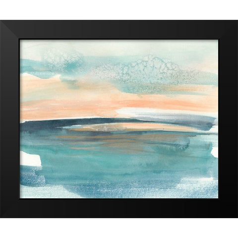 Peachy Salt Spray I Black Modern Wood Framed Art Print by Goldberger, Jennifer