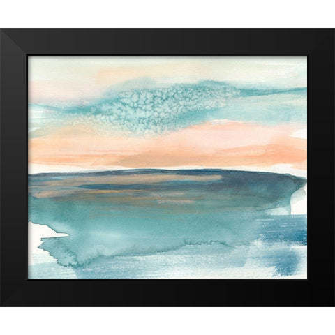 Peachy Salt Spray II Black Modern Wood Framed Art Print by Goldberger, Jennifer