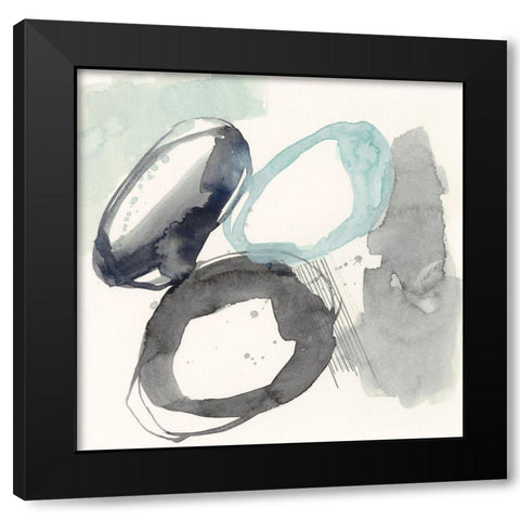 Cool Rounds I Black Modern Wood Framed Art Print by Goldberger, Jennifer
