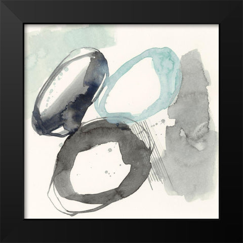 Cool Rounds I Black Modern Wood Framed Art Print by Goldberger, Jennifer