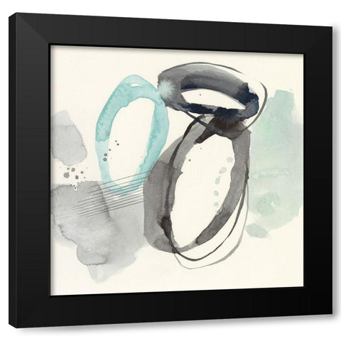 Cool Rounds II Black Modern Wood Framed Art Print with Double Matting by Goldberger, Jennifer