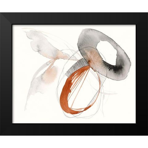 Sienna Rounds I Black Modern Wood Framed Art Print by Goldberger, Jennifer