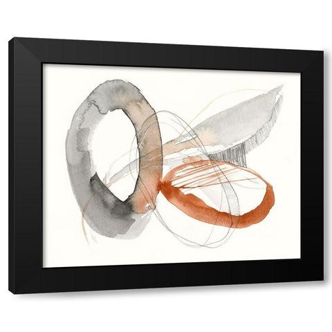 Sienna Rounds II Black Modern Wood Framed Art Print by Goldberger, Jennifer